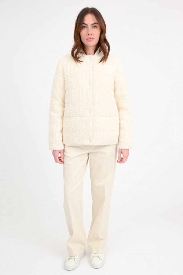 Moncler Tweed-Daunenjacke GERBEROY in Creme