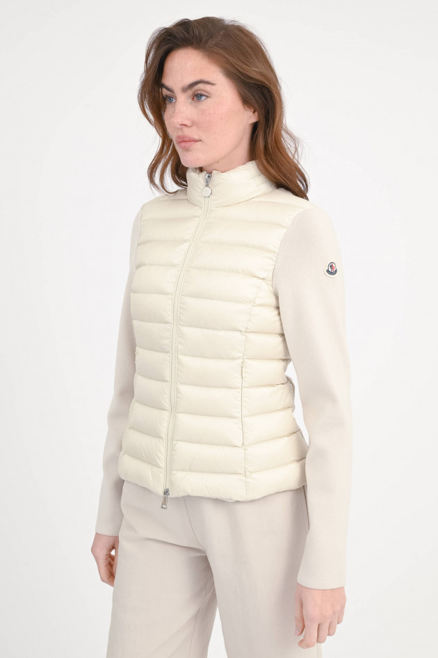 Moncler Hybrid Strickjacke in Creme
