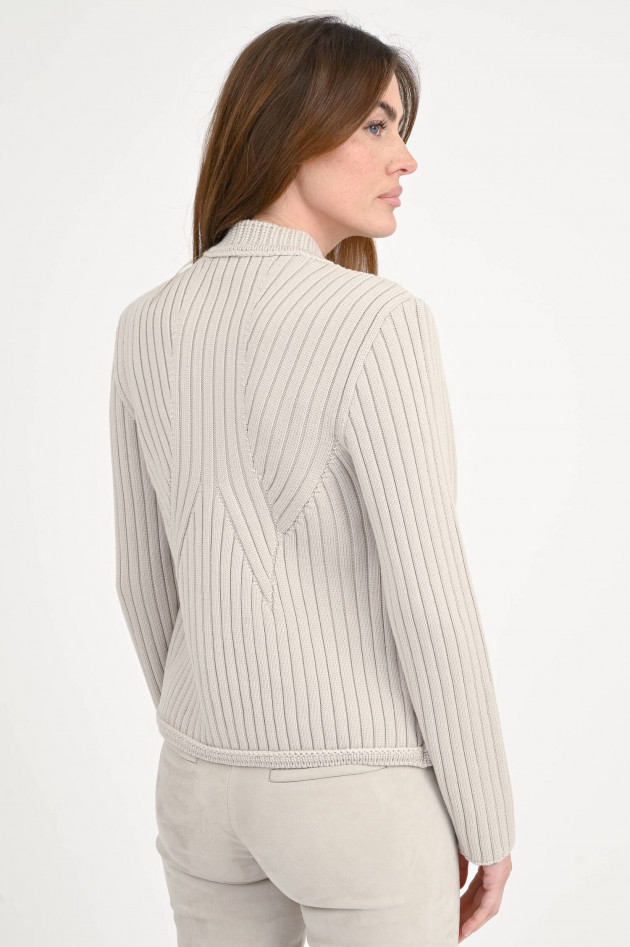 Moncler Hybrid Strickjacke mit Druckknopf in Deep Sand