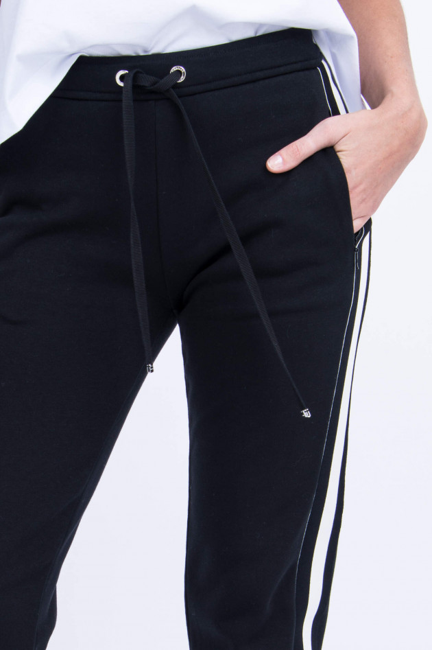 Moncler Baumwoll-Sweatpants in Schwarz/Weiß