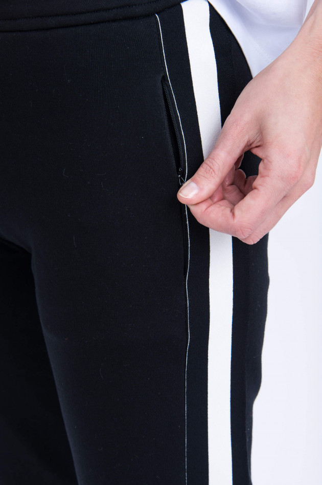 Moncler Baumwoll-Sweatpants in Schwarz/Weiß