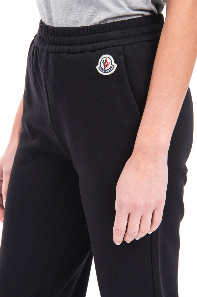 Moncler Jogging-Hose mit Logo-Patch in Schwarz