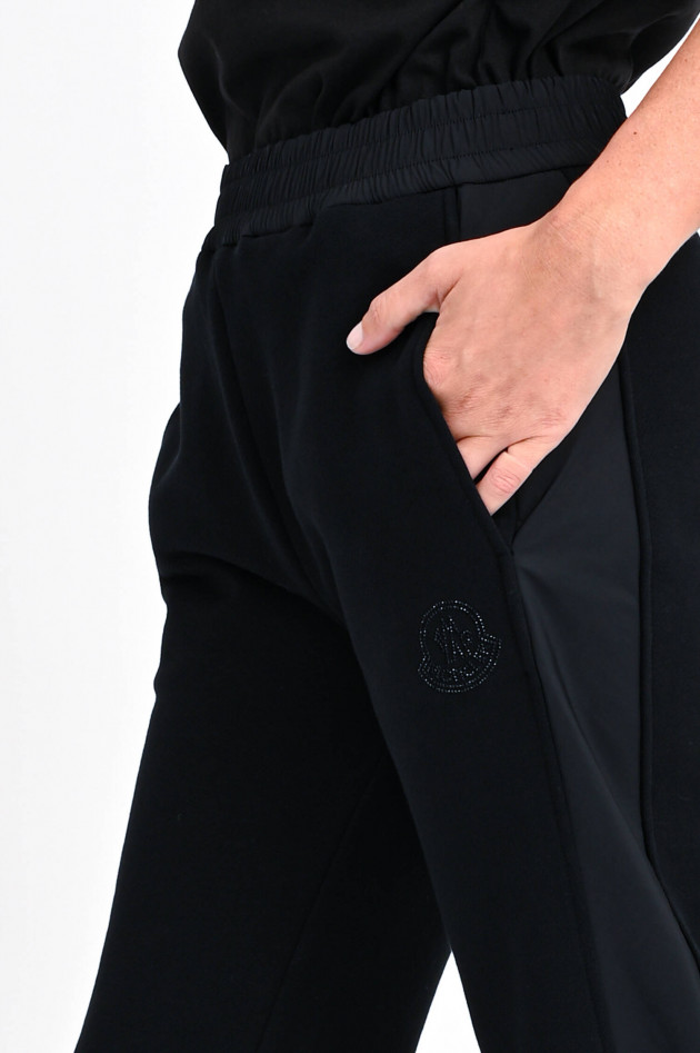 Moncler Sweatpants mit Glitzer-Detail in Schwarz