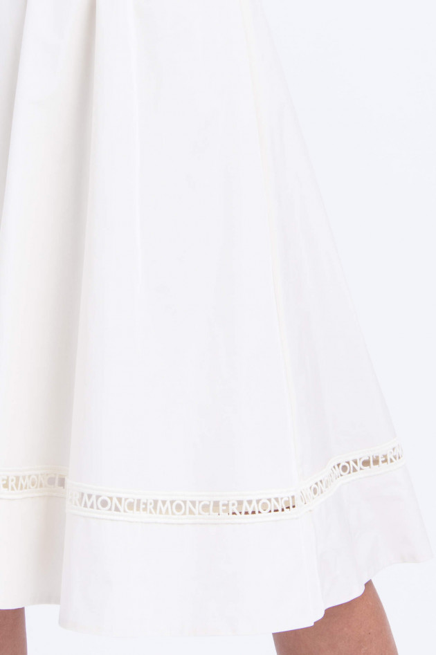 Moncler Kleid mit Taftrock in Weiß