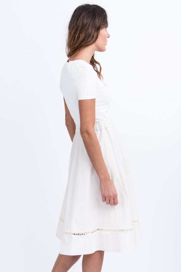 Moncler Kleid mit Taftrock in Weiß