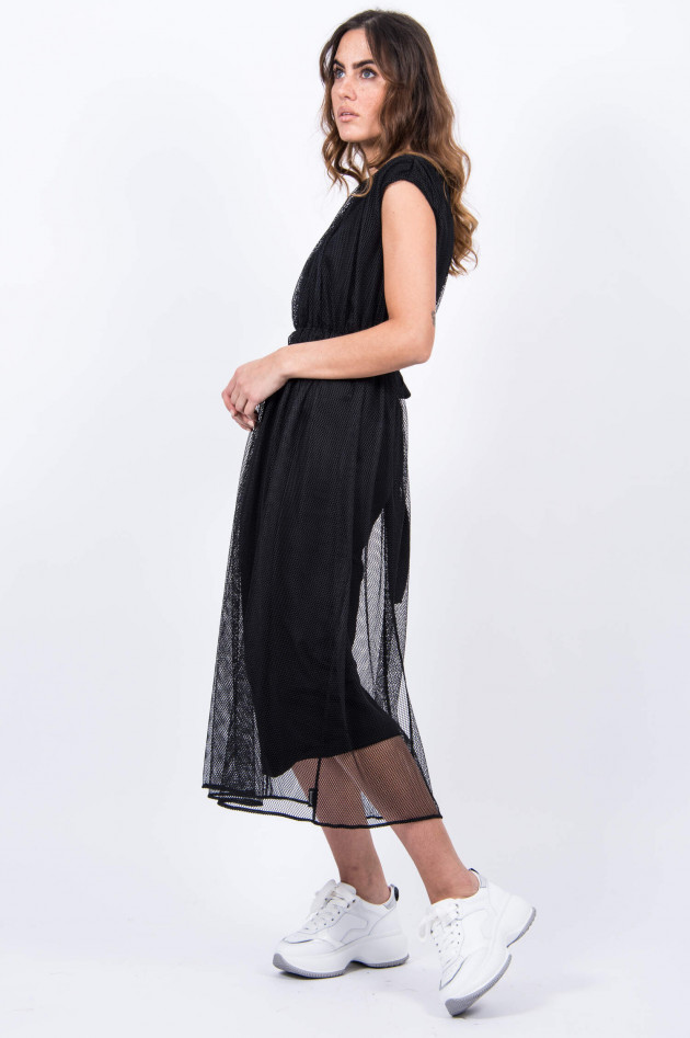 Moncler Mesh-Kleid in Schwarz