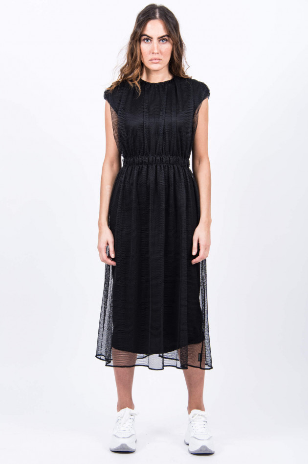 Moncler Mesh-Kleid in Schwarz