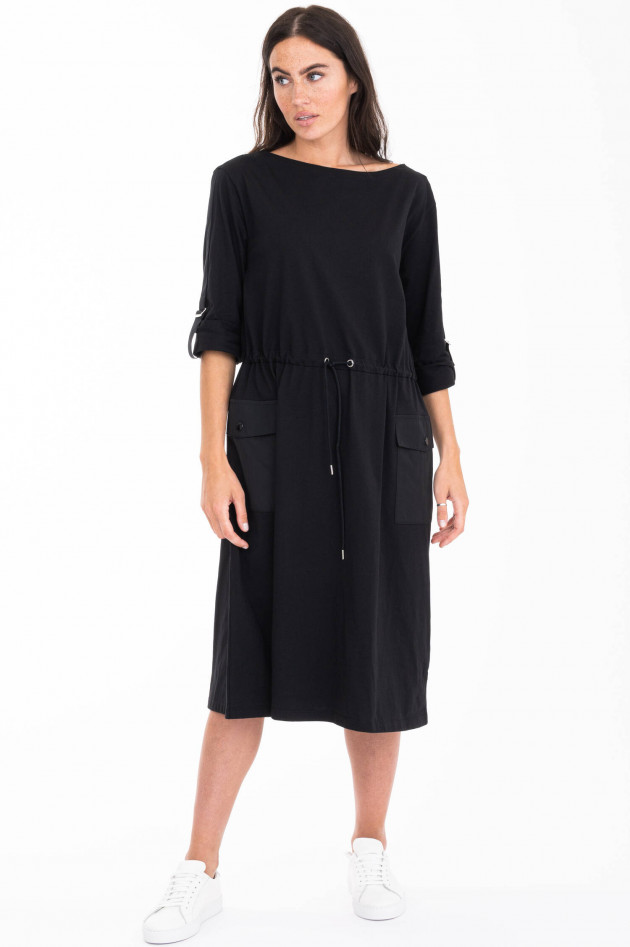 Moncler Oversized Jersey-Kleid ABITO in Schwarz