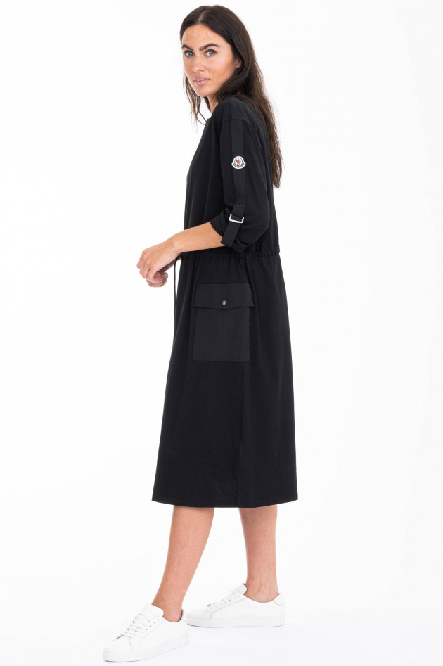 Moncler Oversized Jersey-Kleid ABITO in Schwarz