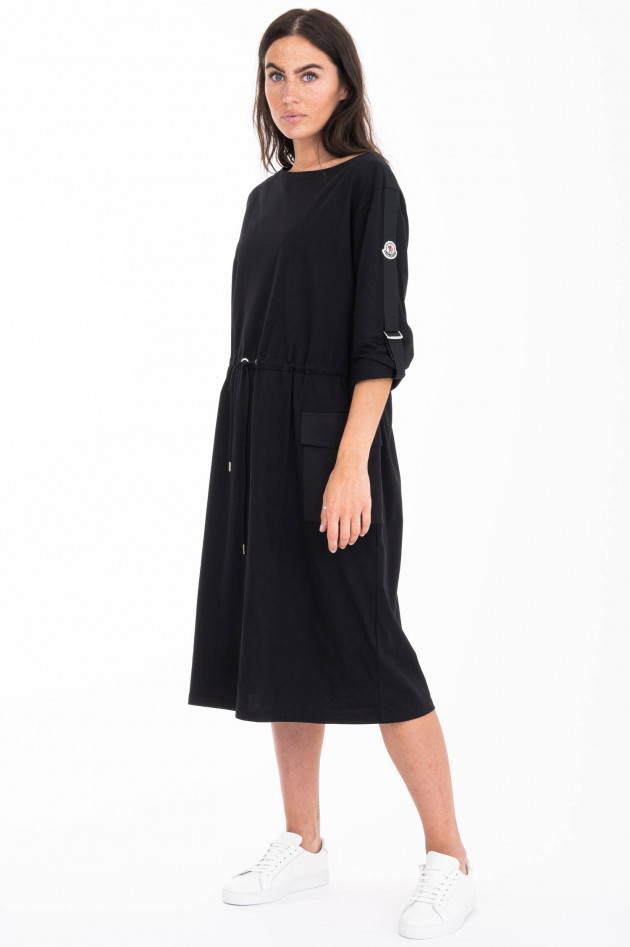 Moncler Oversized Jersey-Kleid ABITO in Schwarz