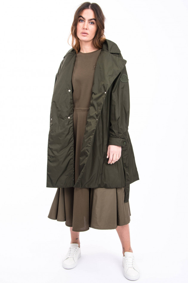 Moncler Kleid mit Taft-Einsätzen in Khaki