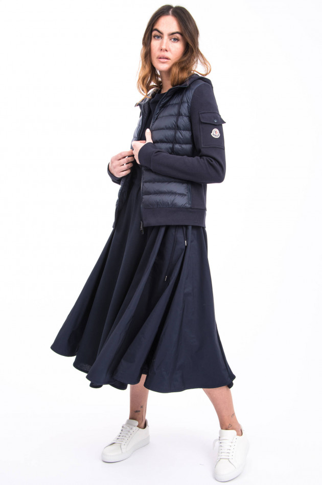 Moncler Kleid mit Taft-Einsätzen in Navy