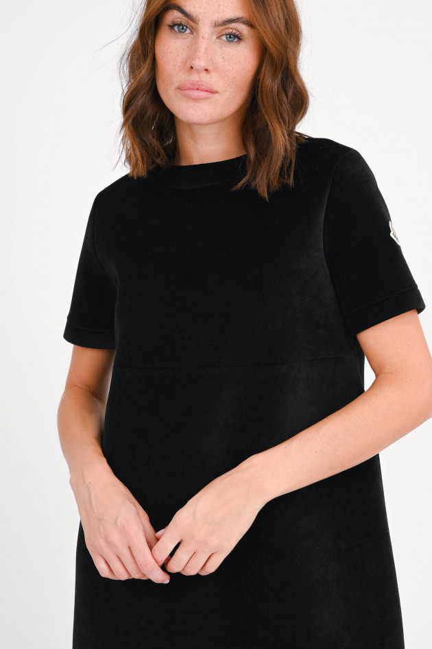 Moncler Kleid aus Samt in Schwarz