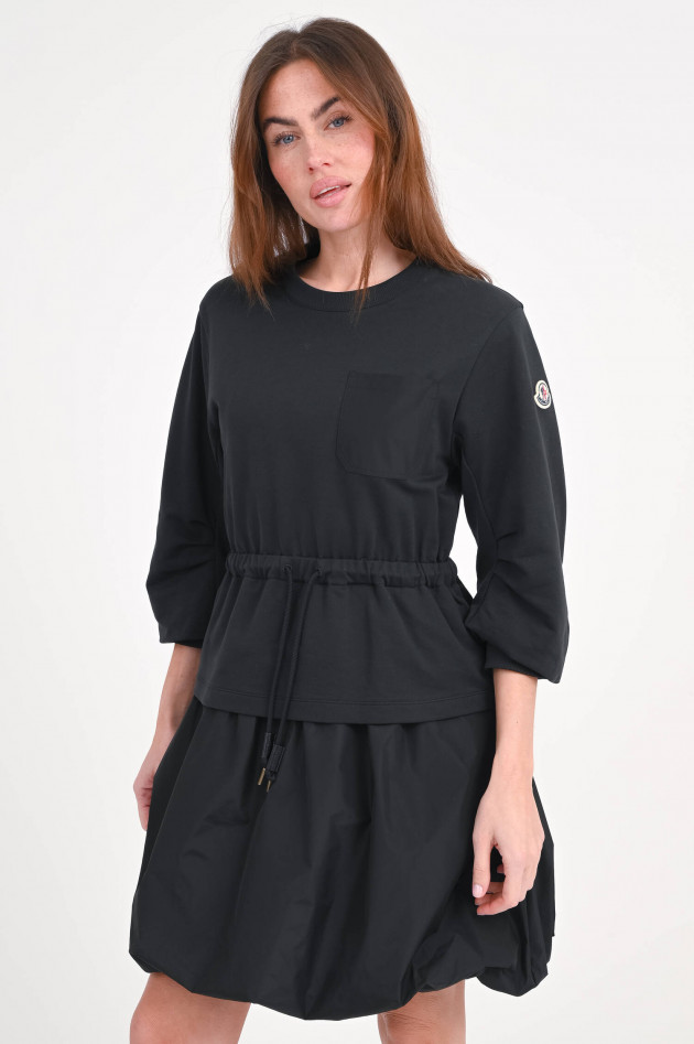 Moncler Kleid mit Ballonsaum in Schwarz