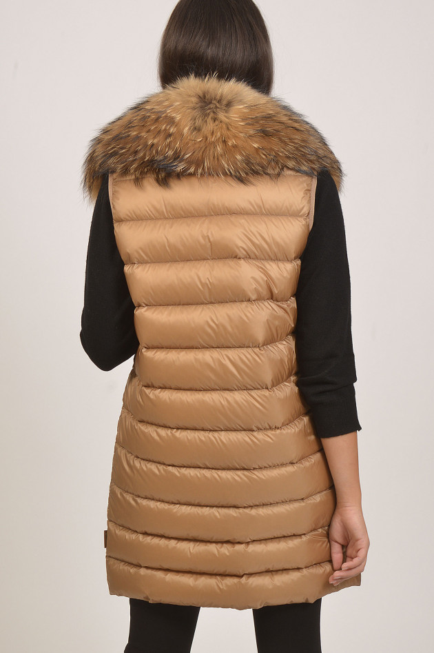 Moncler Wollmantel PHILLIREA mit Daunengilet in Camel