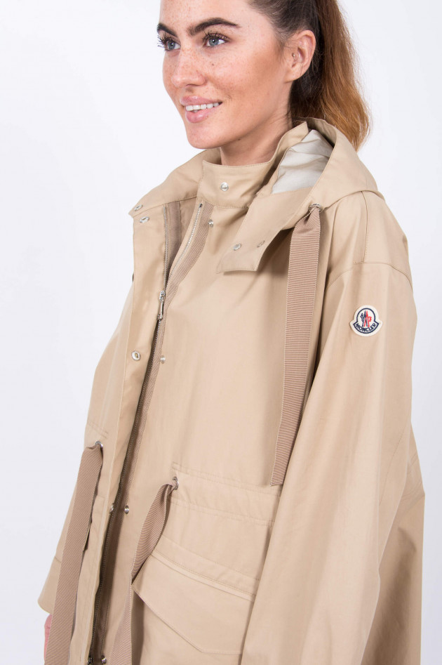 Moncler Langer Trenchcoat MOUTARDE in Beige