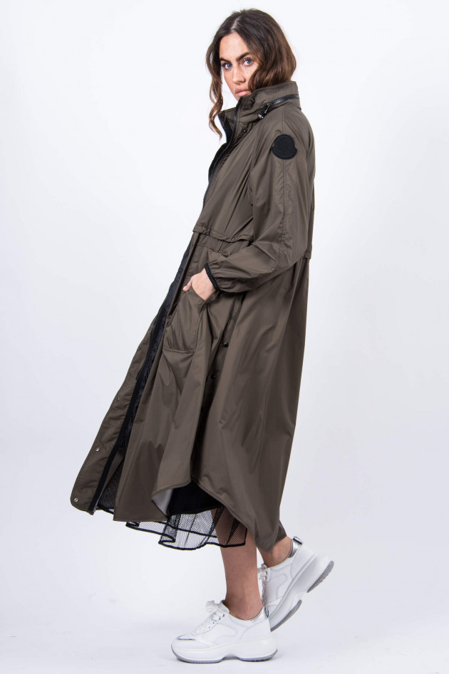 Moncler Leichter Mantel LIN GIUBBOTTO in Oliv