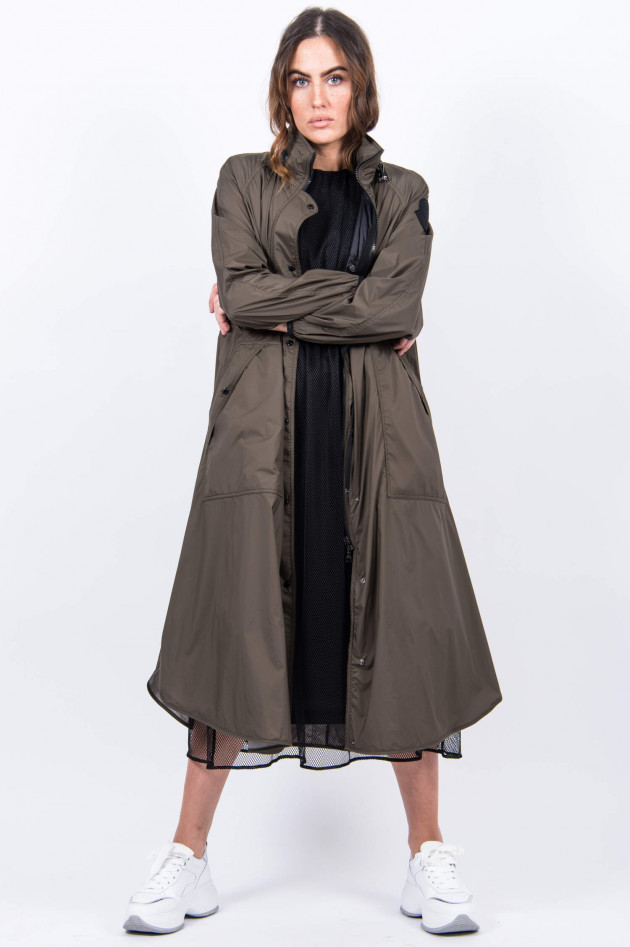 Moncler Leichter Mantel LIN GIUBBOTTO in Oliv