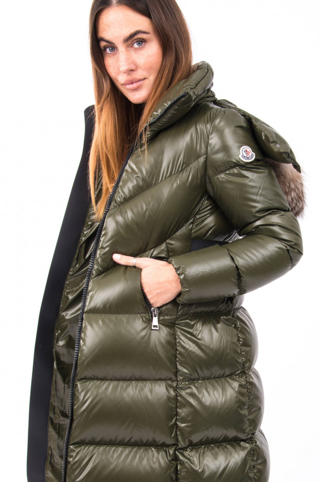 Moncler Daunenmantel RIBAFUR in Oliv