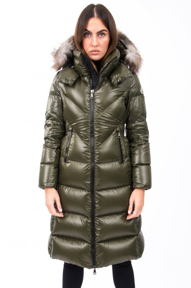 Moncler Daunenmantel RIBAFUR in Oliv