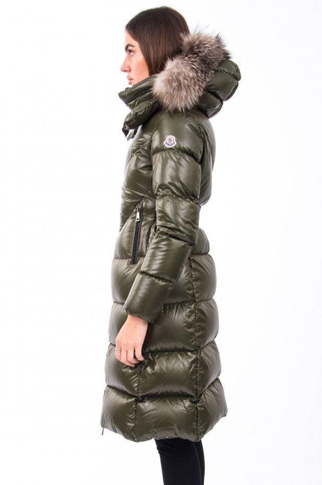 Moncler Daunenmantel RIBAFUR in Oliv