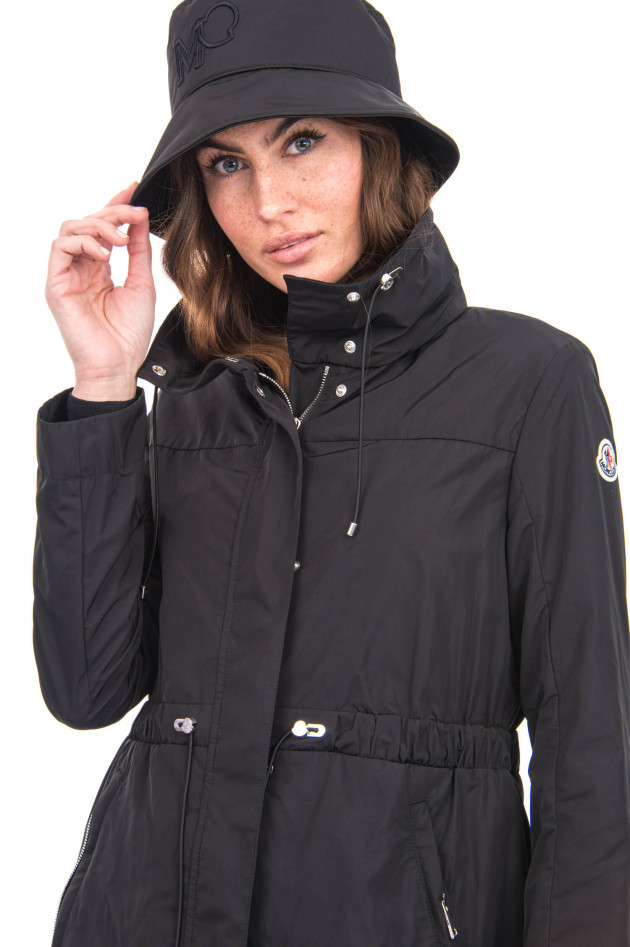 Moncler Parka MALACHITE mit Stehkragen/Kapuze in Schwarz