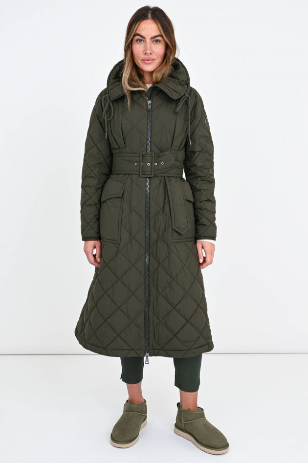 Moncler Midi-Mantel CAPRIER mit Rautenstepp in Oliv