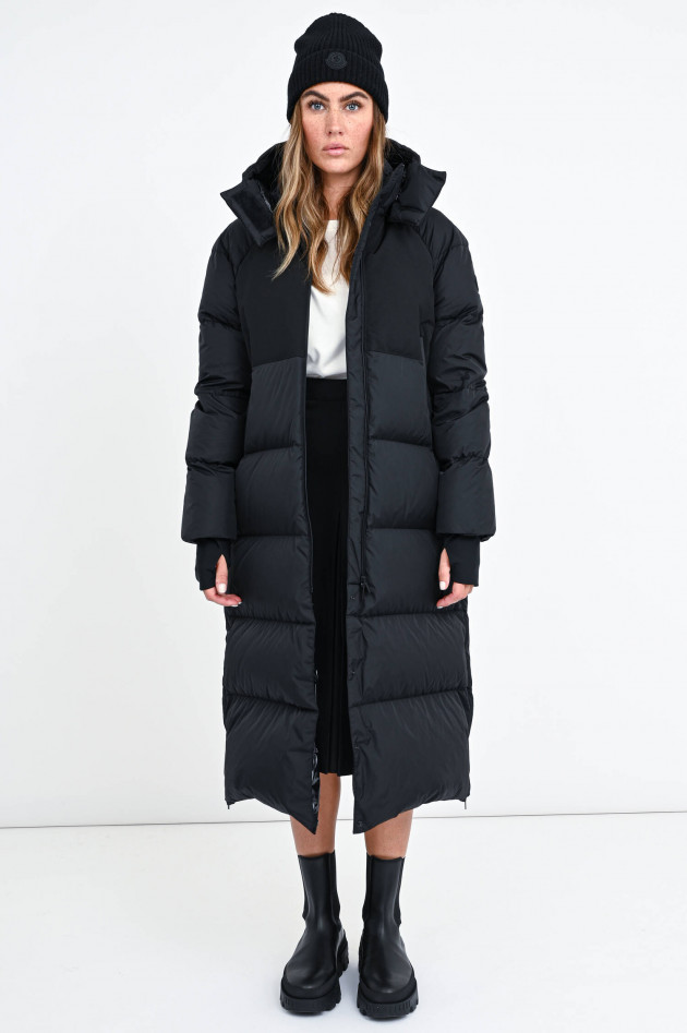 Moncler Langer Daunenmantel HELIOTROPE in Schwarz