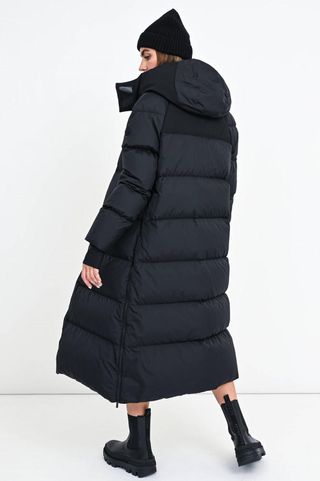 Moncler Langer Daunenmantel HELIOTROPE in Schwarz
