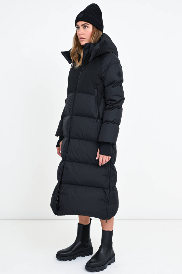 Moncler Langer Daunenmantel HELIOTROPE in Schwarz