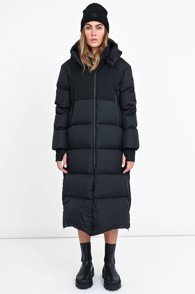 Moncler Langer Daunenmantel HELIOTROPE in Schwarz