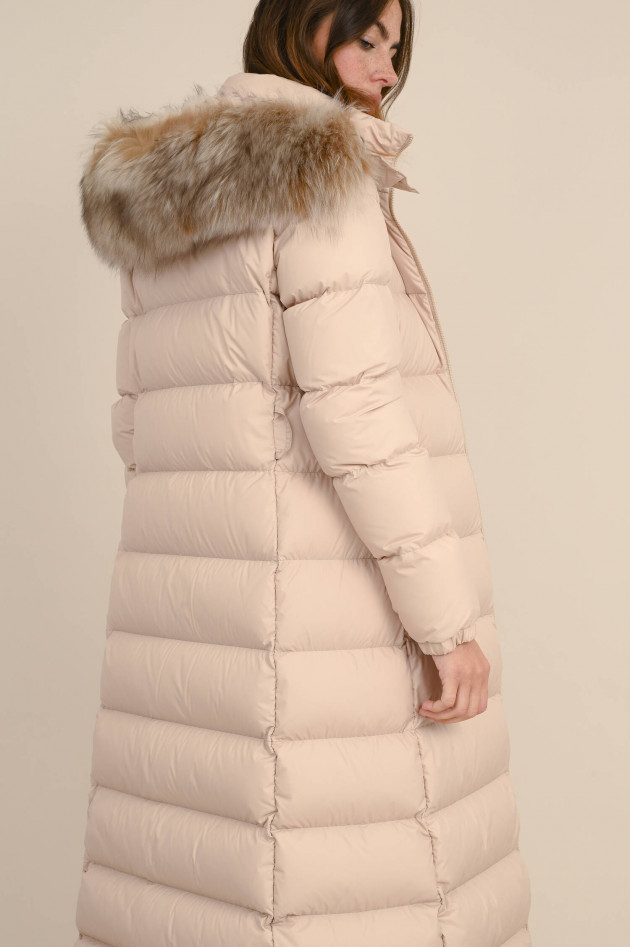 Moncler Langer Daunenmantel FUDSON in Nude