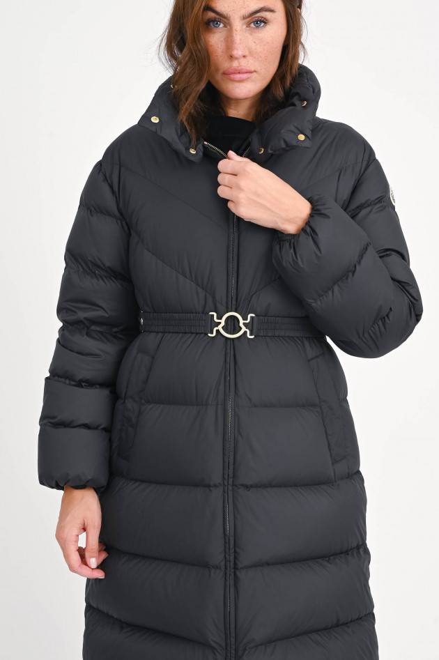 Moncler Daunenmantel BROU mit Gürtel in Schwarz