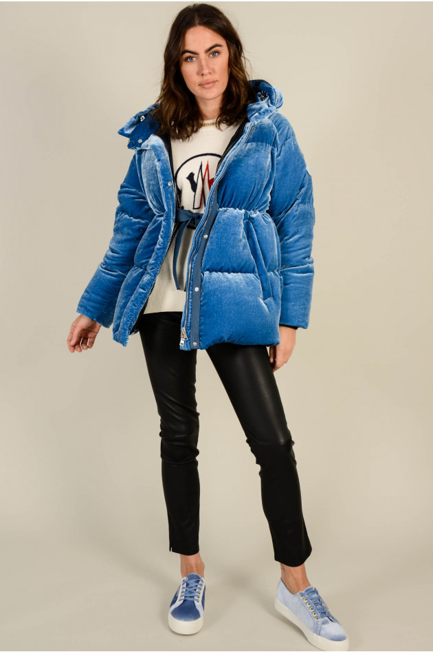 Moncler Samtjacke BUTOR in Hellblau