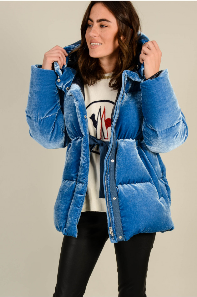 Moncler Samtjacke BUTOR in Hellblau