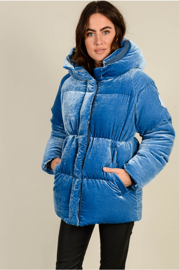 Moncler Samtjacke BUTOR in Hellblau