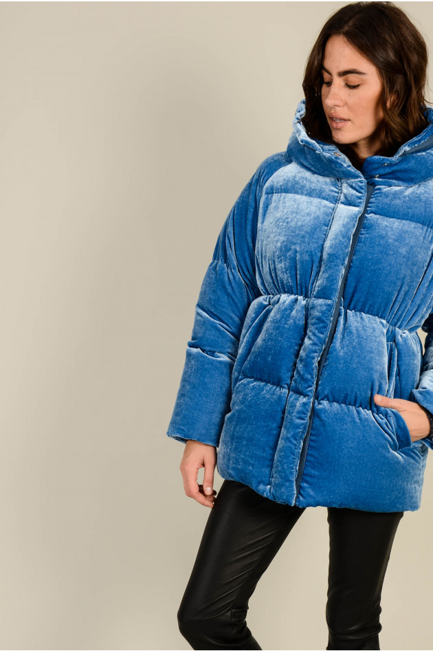 Moncler Samtjacke BUTOR in Hellblau