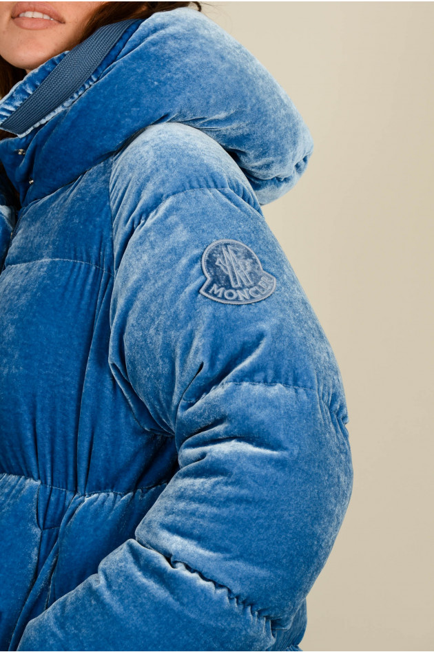 Moncler Samtjacke BUTOR in Hellblau