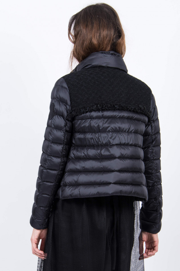 Moncler Daunenjacke LUNAIRE mit Tweed-Details in Schwarz