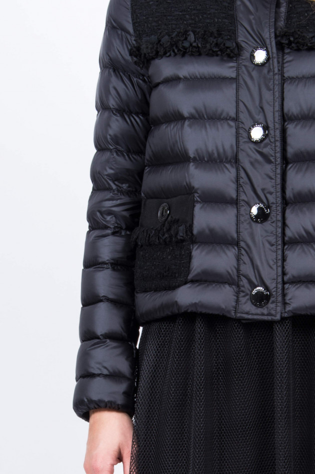 Moncler Daunenjacke LUNAIRE mit Tweed-Details in Schwarz