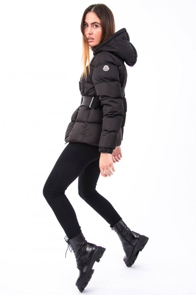 Moncler Daunenjacke mit Gürtel in Schwarz