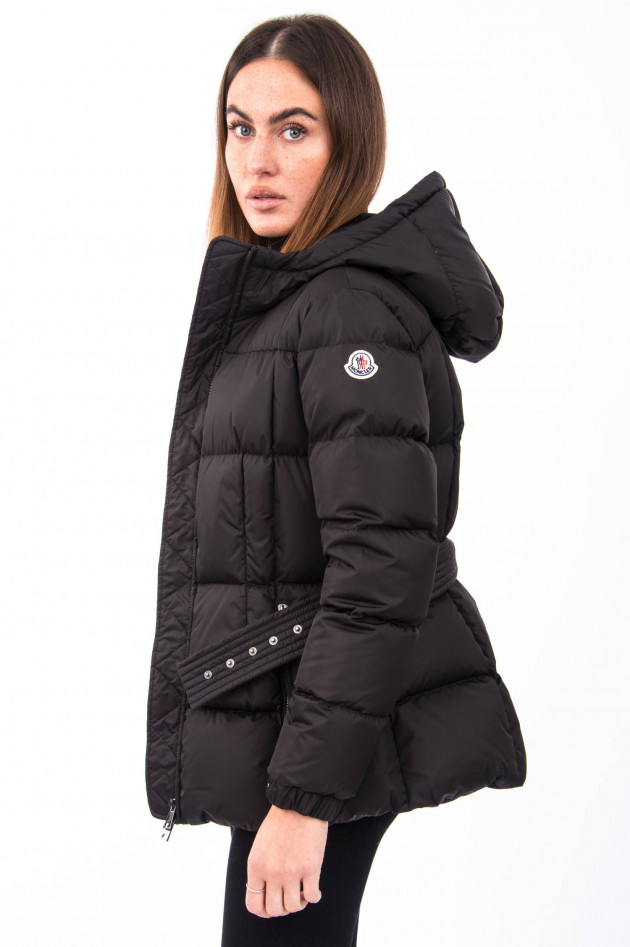 Moncler Daunenjacke mit Gürtel in Schwarz