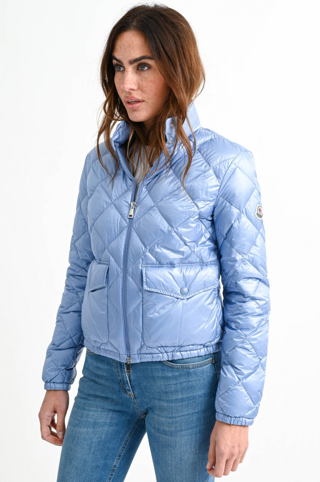 Moncler Jacke BINIC mit DIamanten-Stepp in Hellblau