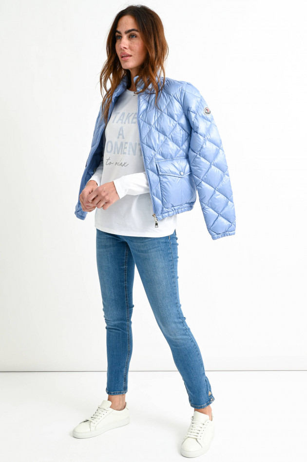 Moncler Jacke BINIC mit DIamanten-Stepp in Hellblau