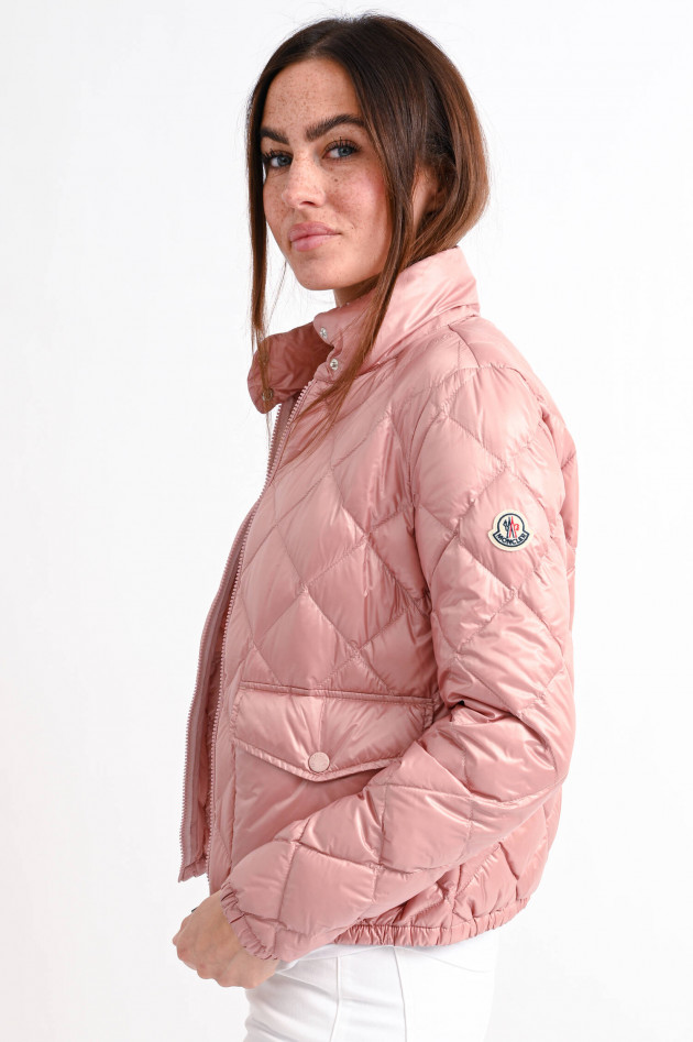 Moncler Jacke BINIC mit Diamanten-Stepp in Rosa