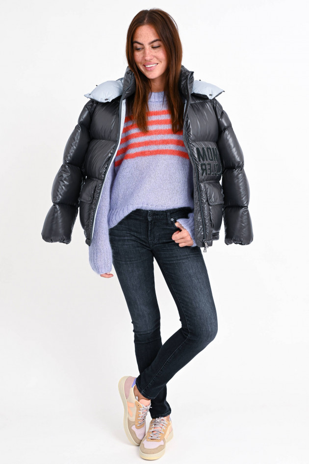 Moncler Daunenjacke ABBAYE mit Frotteestick in Anthrazit