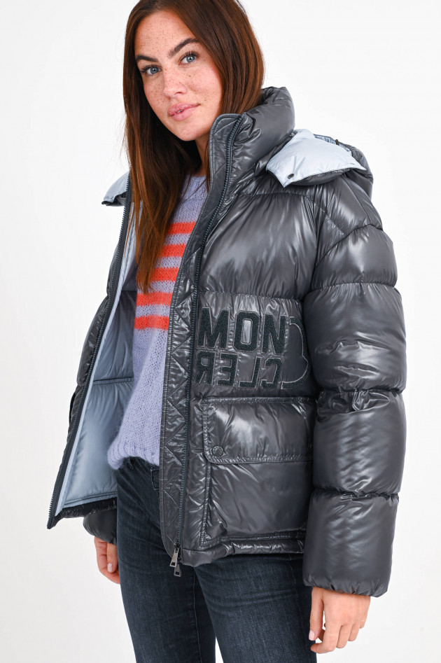 Moncler Daunenjacke ABBAYE mit Frotteestick in Anthrazit