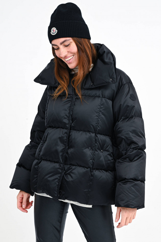 Moncler Daunenjacke COUA in mattglänzendem Schwarz