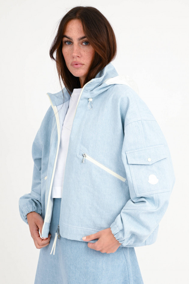 Moncler Jeansjacke SEVERAU in Hellblau
