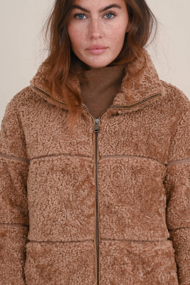 Moncler Teddyfleece Jacke SEGURA in Camel